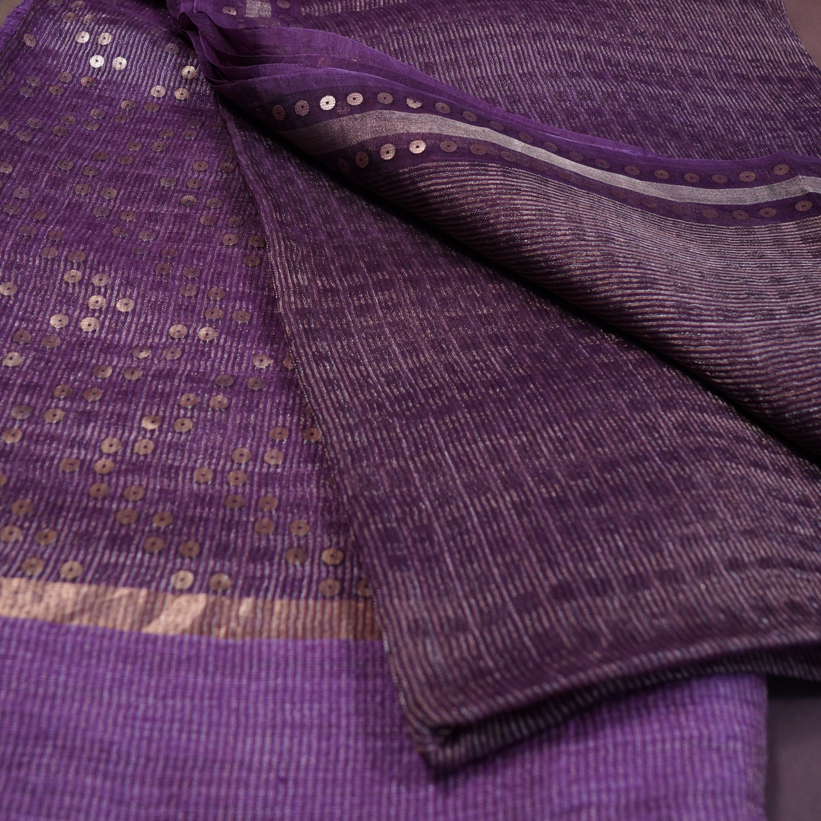 Pure Tussar designer seacwance locked saree