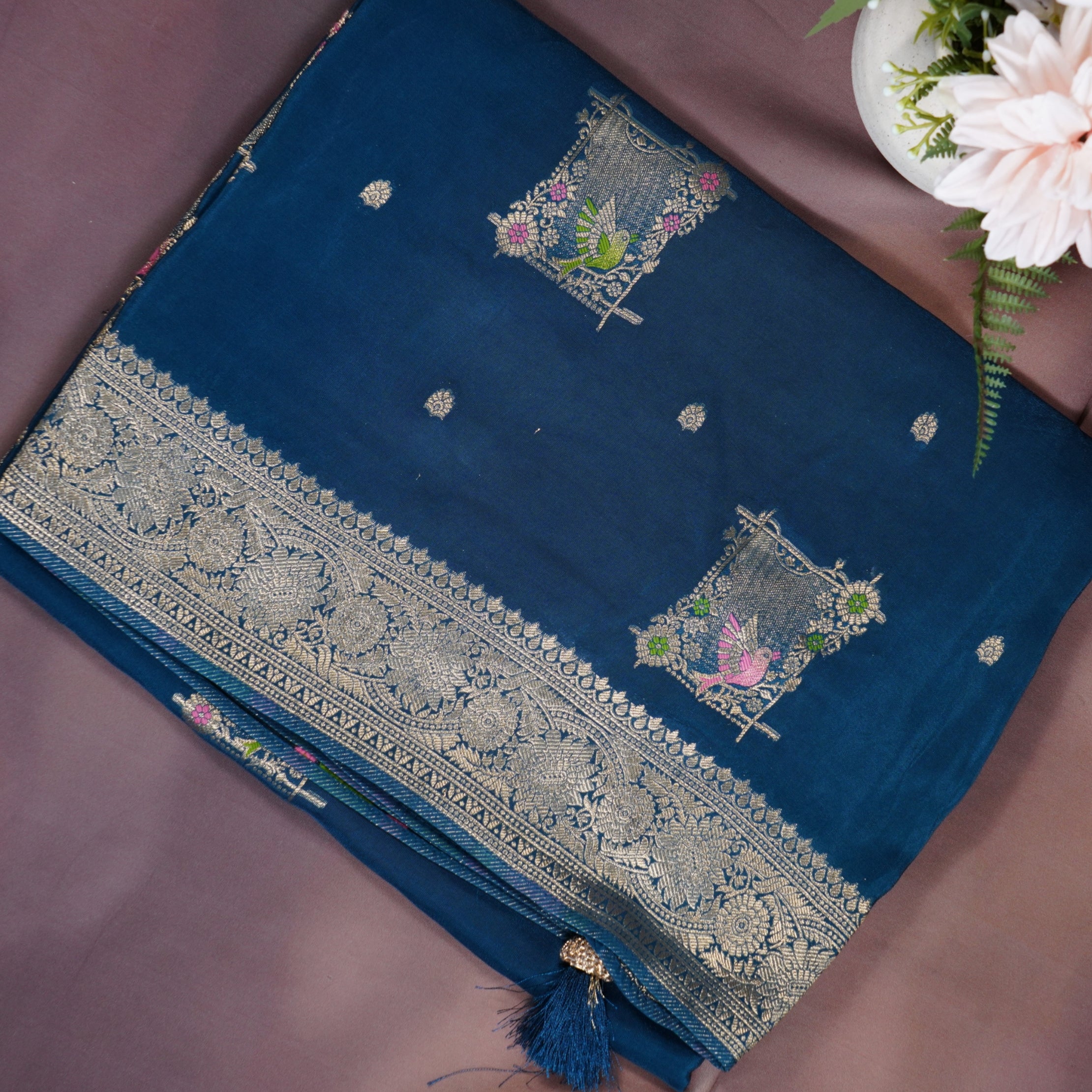 Designer fancy with Meena work saree