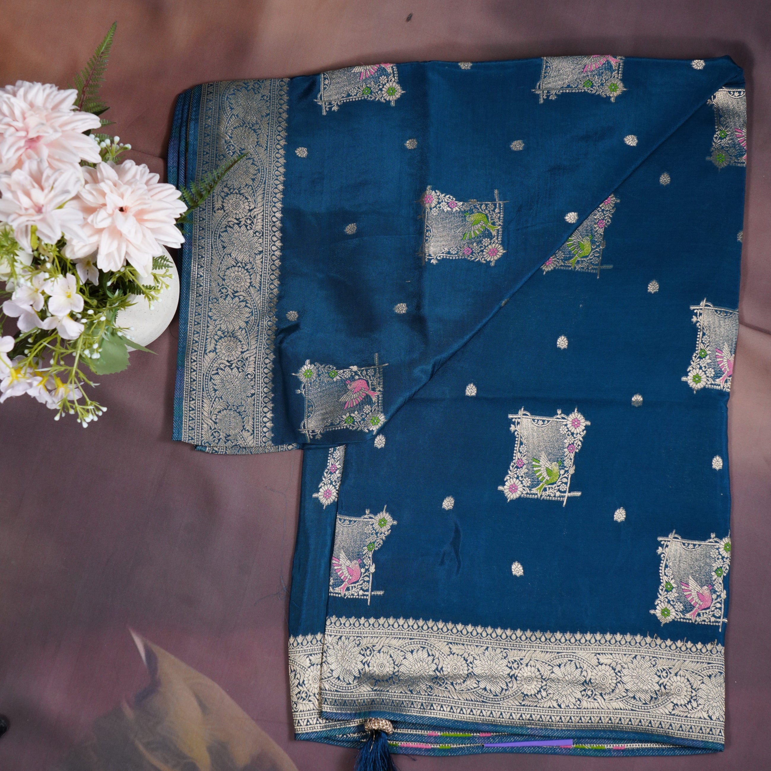 Designer fancy with Meena work saree