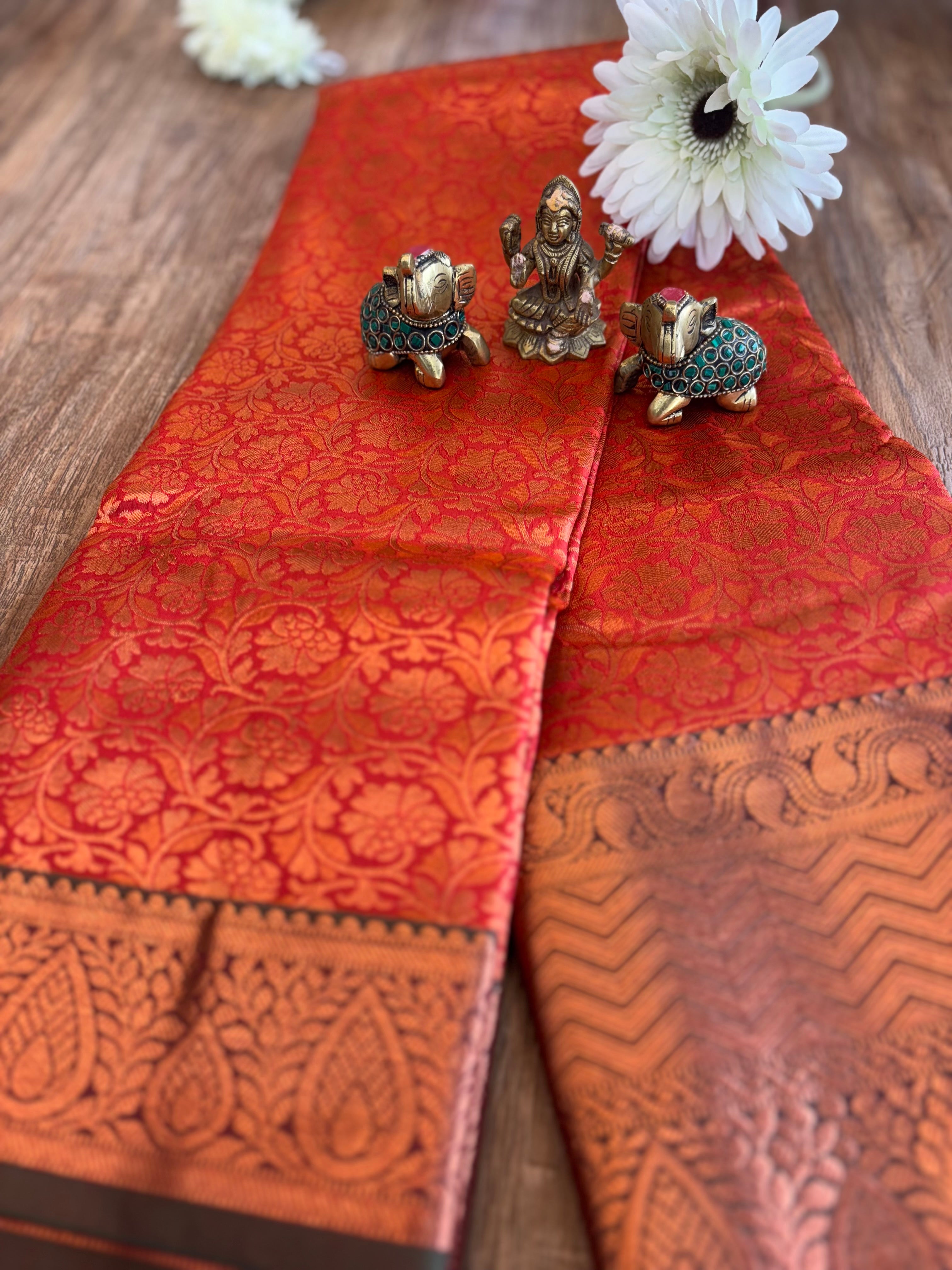 Kanchi vaidehi all over weaving saree