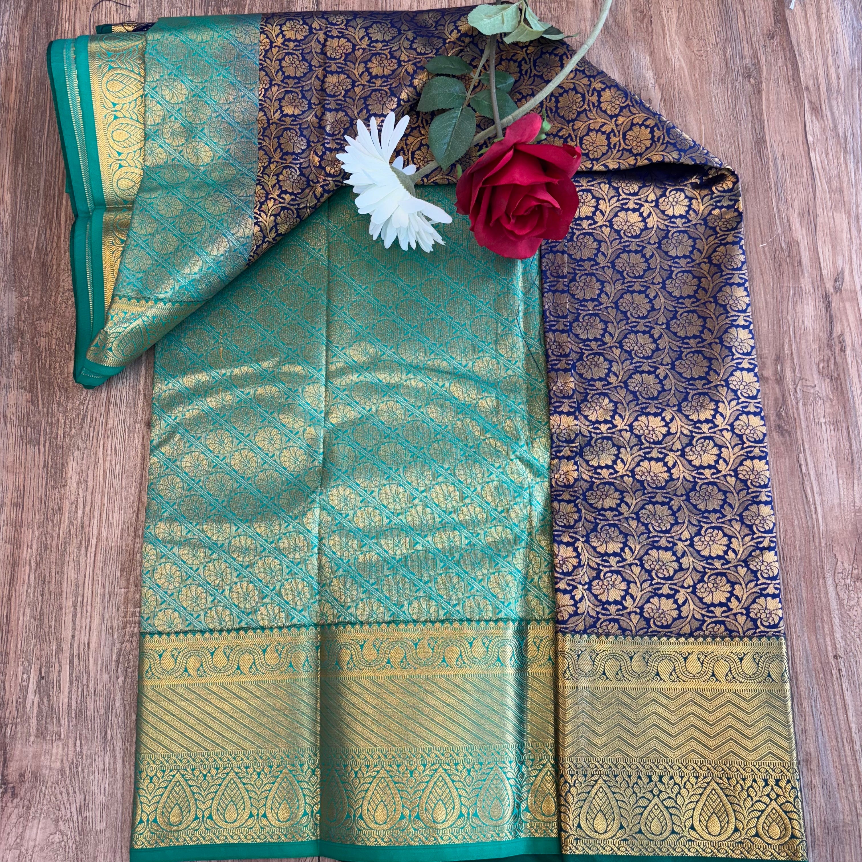Kanchi Vaidehi royal blue silk saree