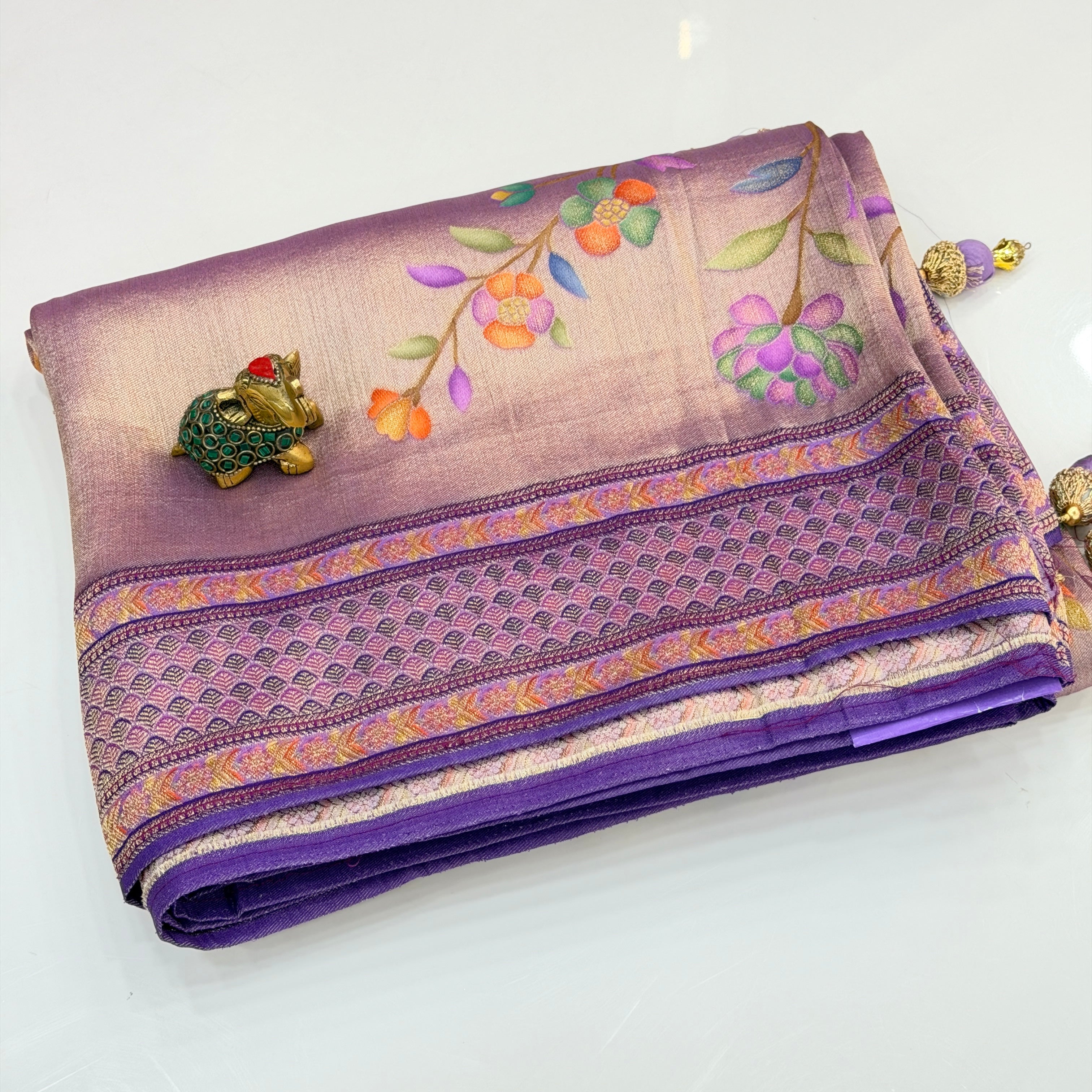 Butter crape fancy sari