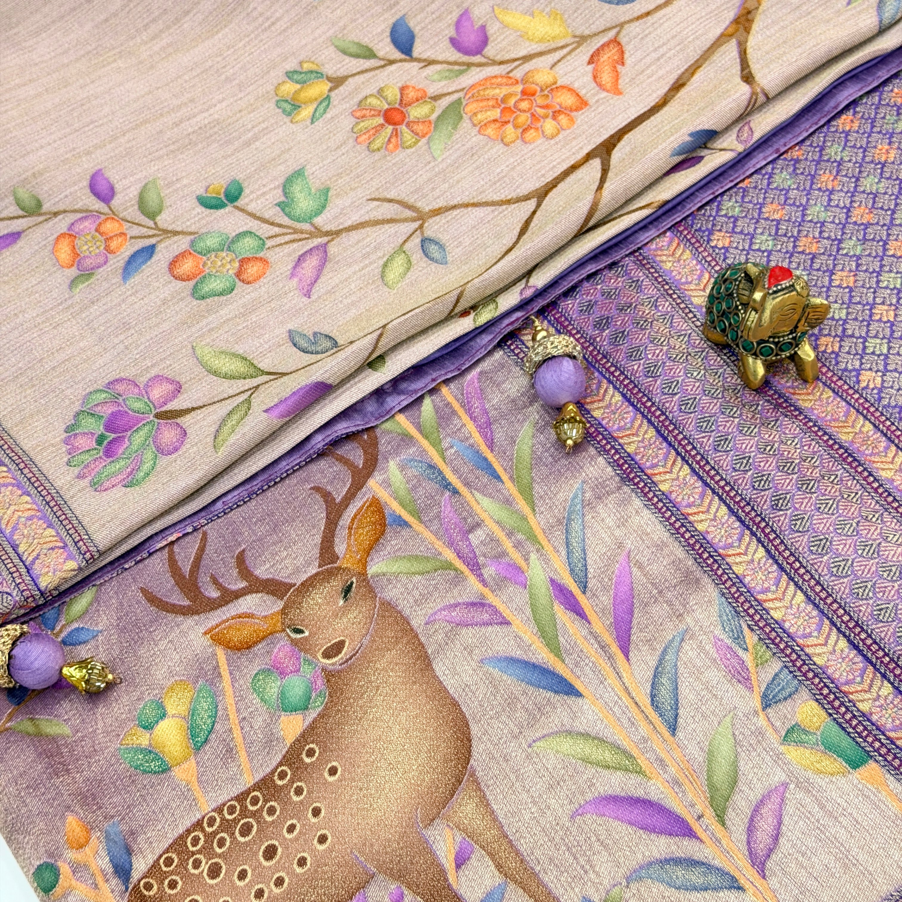 Butter crape fancy sari
