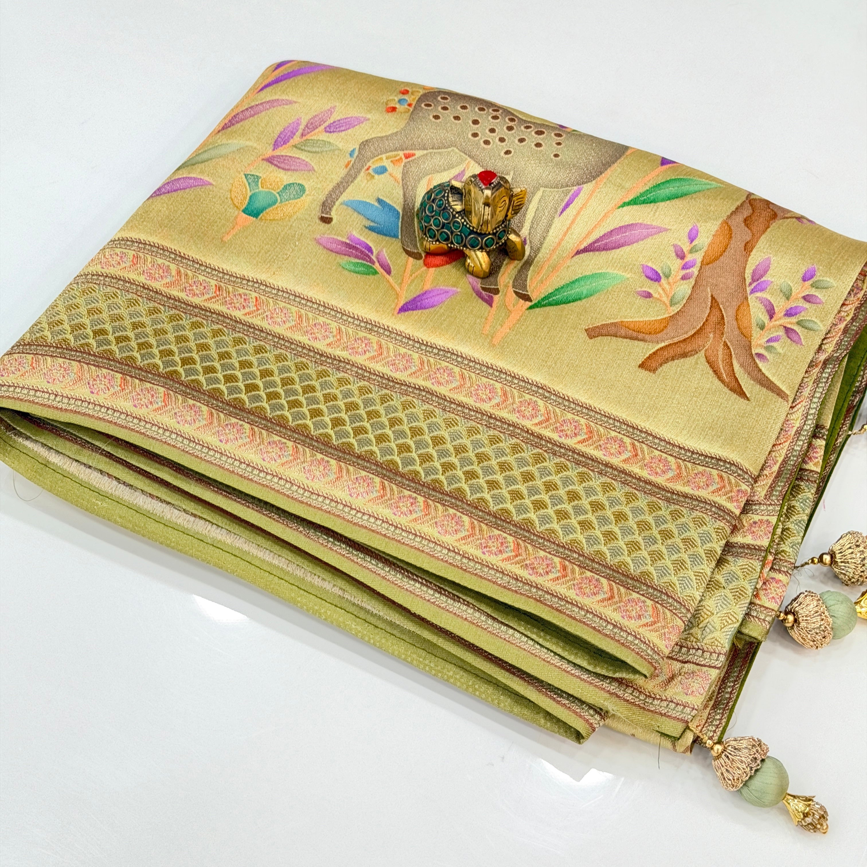 Butter crape fancy sari