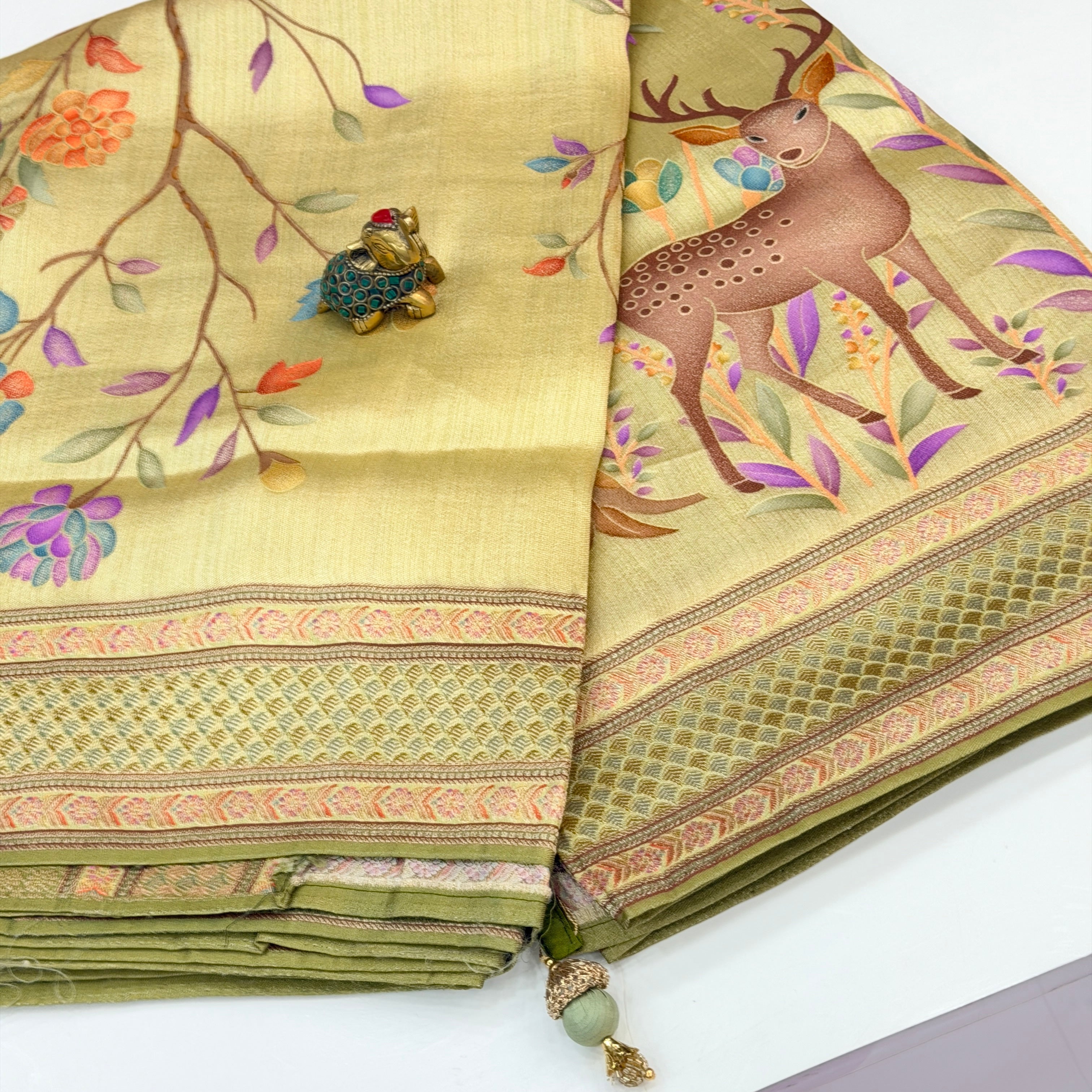 Butter crape fancy sari