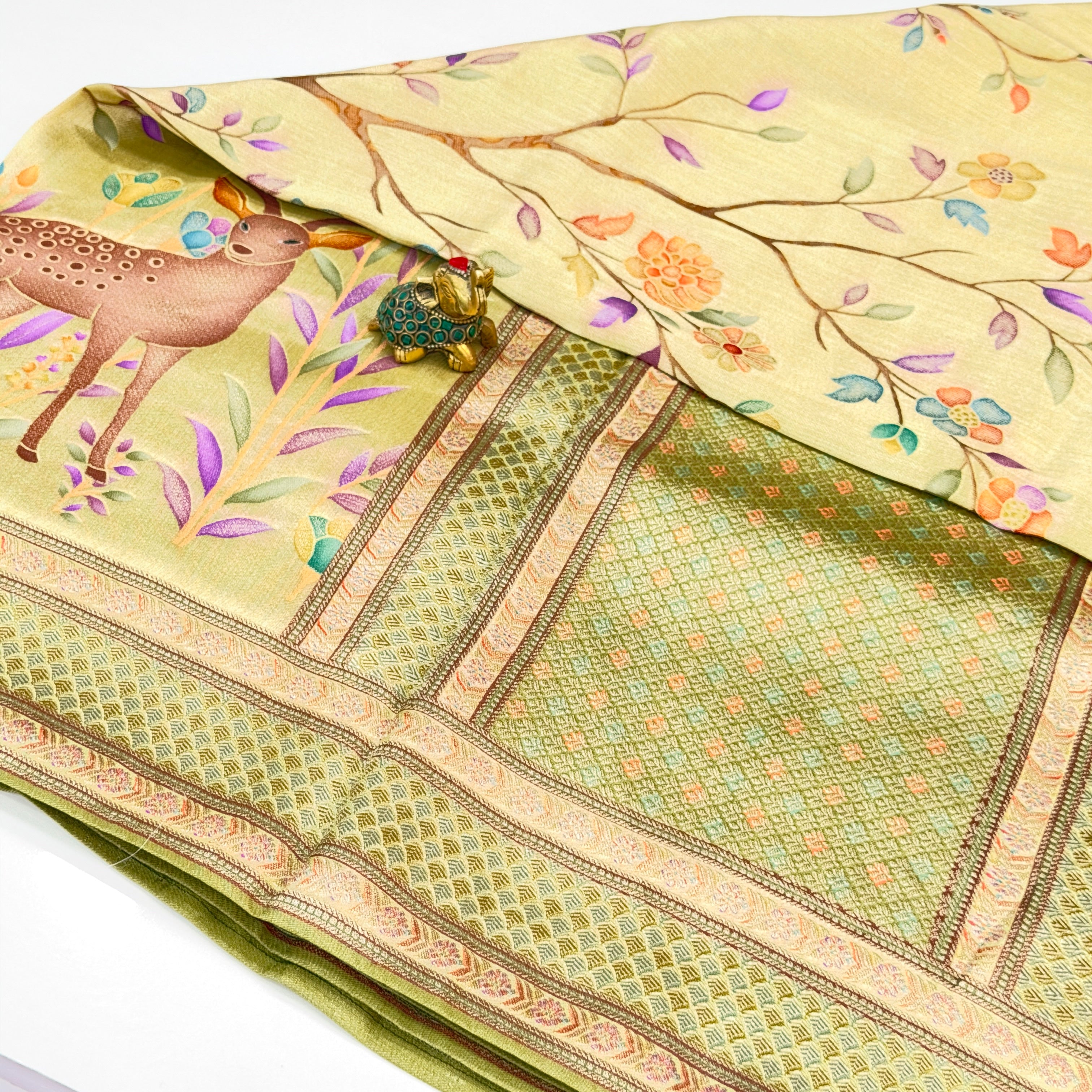 Butter crape fancy sari